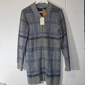 NWT Ham & Thread Grey Plaid Sweater